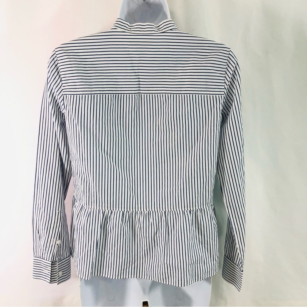 Madewell Lakeside Top Peplum Striped XS blue white - Picture 13 of 13